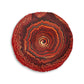Vulcano floor cushion, round dark red