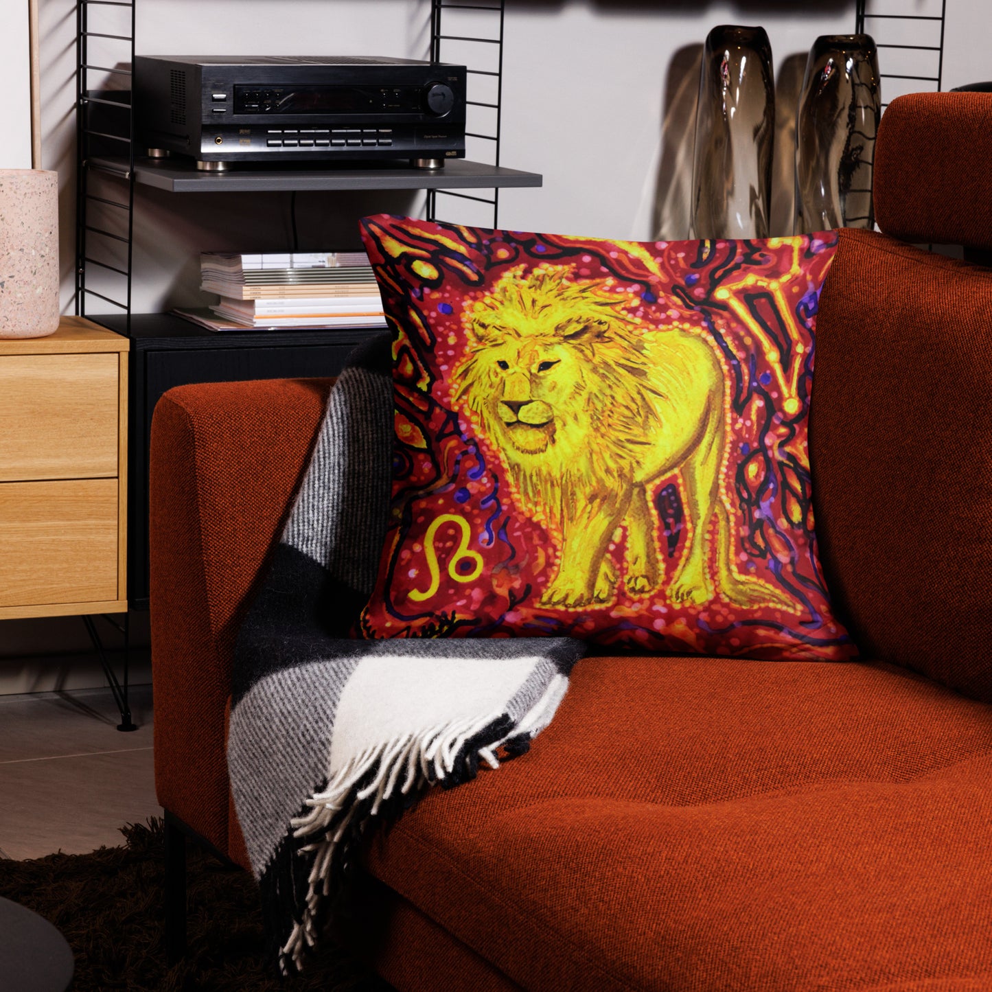 lion cushion cover