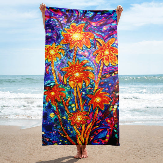 Towel Flowers of fire